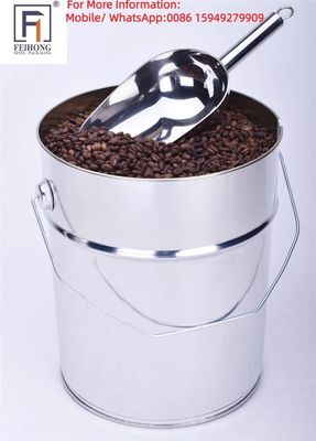 20L okrągłe wiadra metalowe bezpieczne dla żywności z zaworem do przechowywania 5 ‰ 10 kg