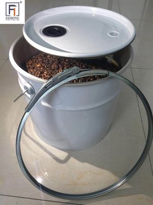 20L okrągłe wiadra metalowe bezpieczne dla żywności z zaworem do przechowywania 5 ‰ 10 kg