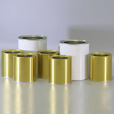 1L 4L Mini Puste okrągłe metalowe puszki z zwykłą pokrywą