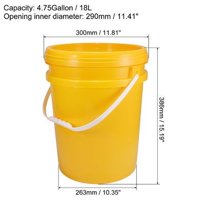 PE 18L Lateksowe plastikowe wiadra do farby z plastikowym uchwytem