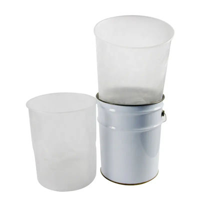 5L Powder Coating Metal Paint Bucket Black Handle Biały kolor