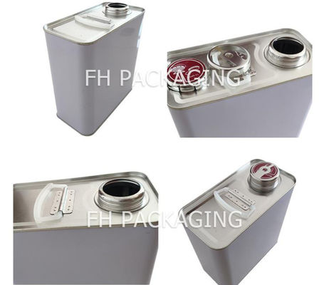 5L F Style Tin Oblong Can For Chemical Glue Storage Z zatwierdzeniem ONZ