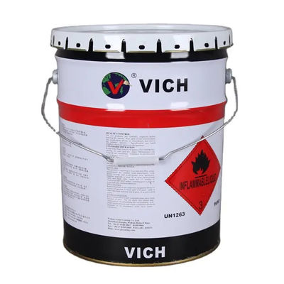 5L Powder Coating Metal Paint Bucket Black Handle Biały kolor